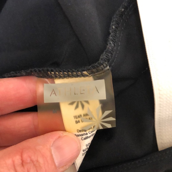 Black Athleta halter swim top Sz M - Picture 4 of 4